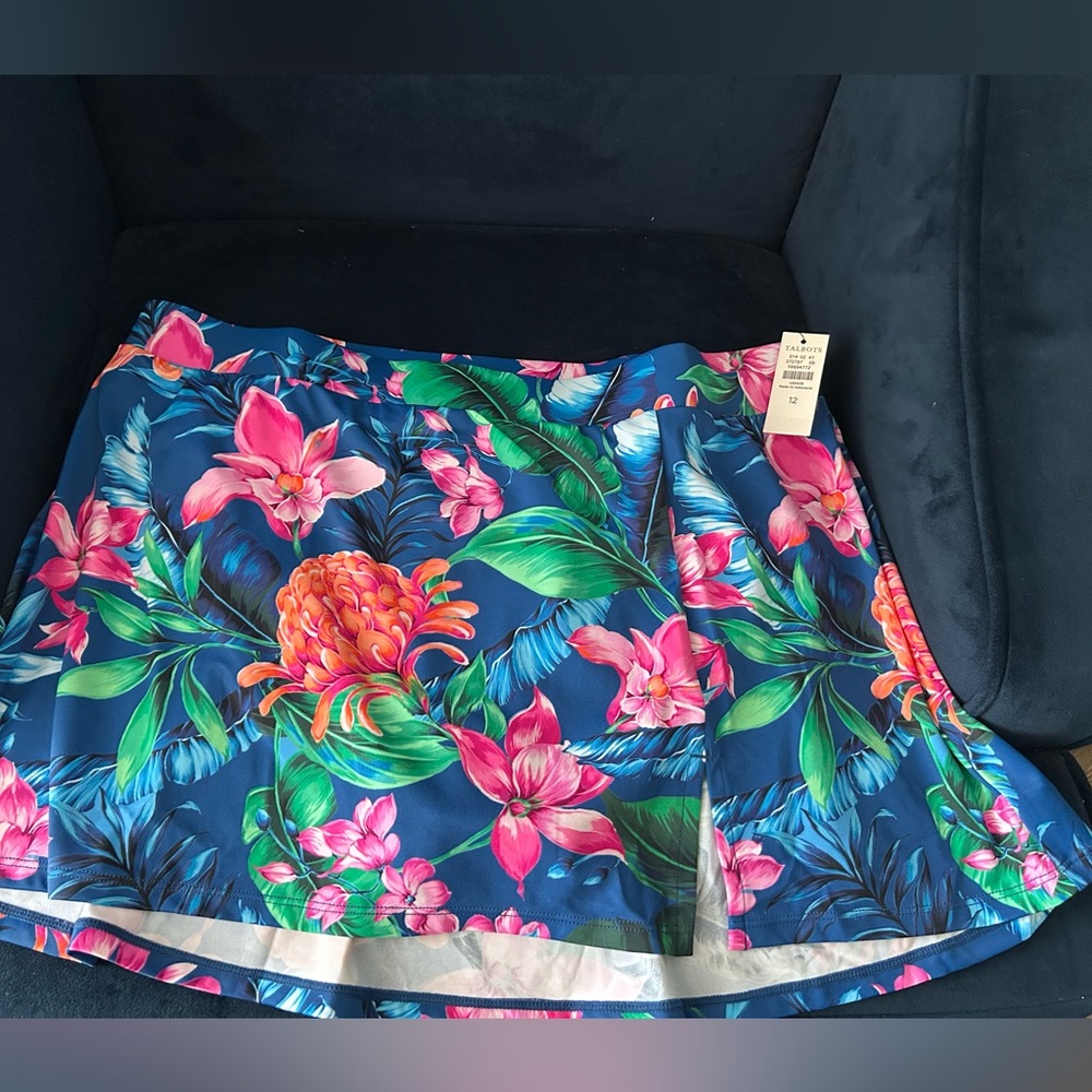 Floral Tropical Swim Skirt